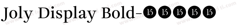 Joly Display Bold字体转换